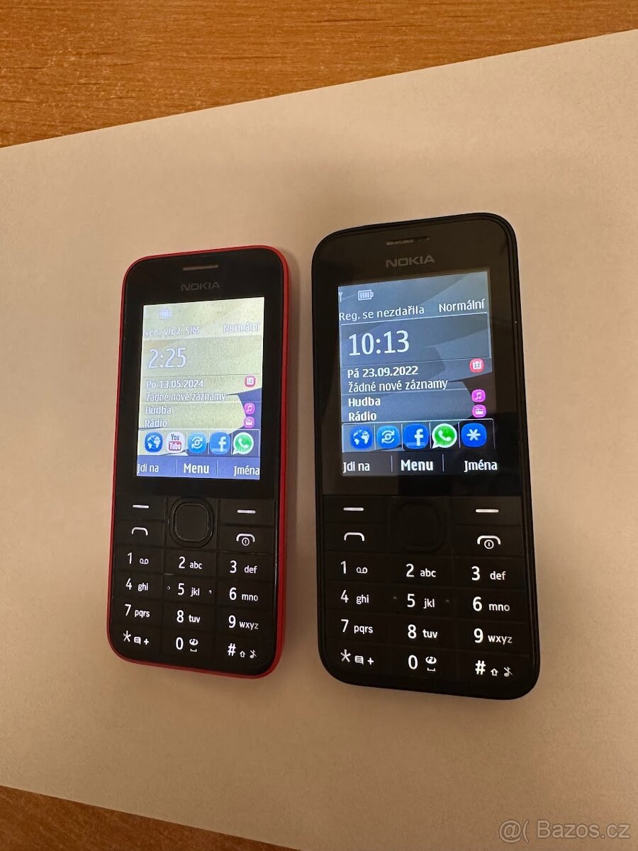 NOKIA 208 funkční s baterií, v červeném a černém provedení - 5