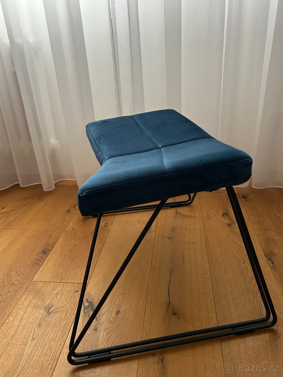 Modré designové křeslo - 5