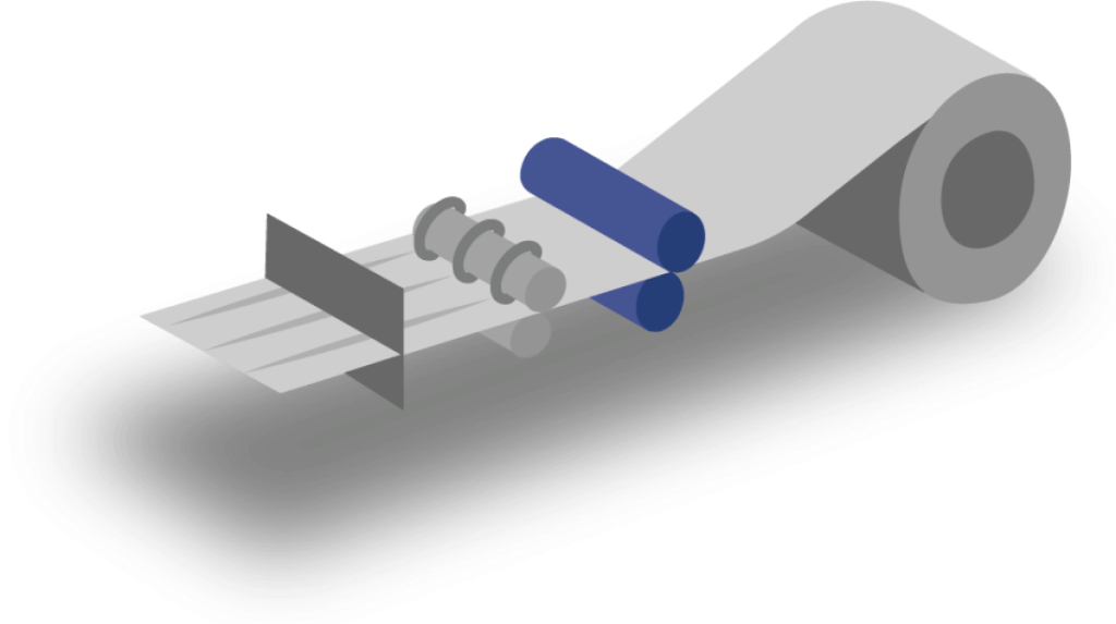 Odvíjecí linka svitku s podélným/příčným střihem do 3,5/4mm - 5