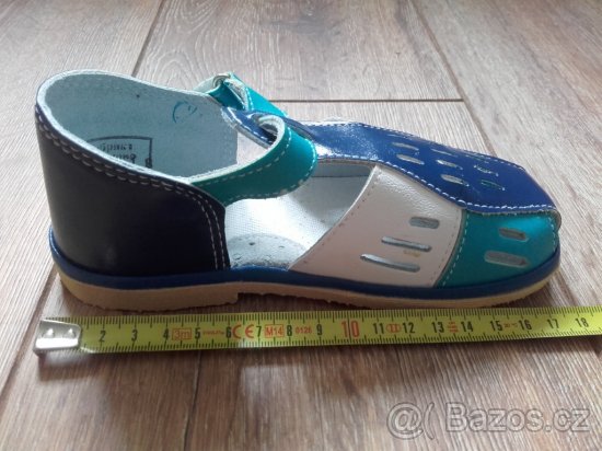 Hlapecké/klučičí kožené sandálky/boty na suchý zip - 5