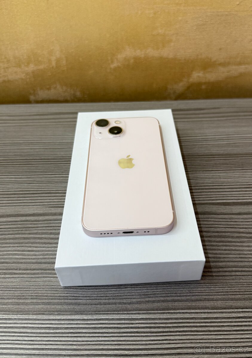 Apple iPhone 13 mini 128GB růžový, baterie 100% - 5