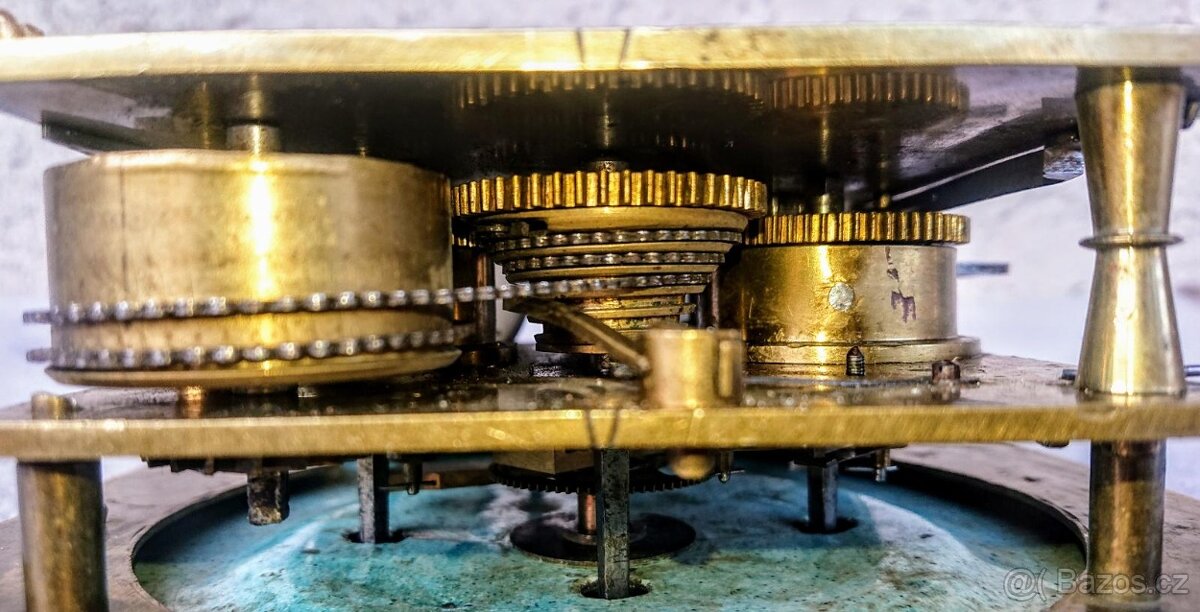 Krásné barokní hodiny - "ALTDEUTCH" šnek se retězem - 5