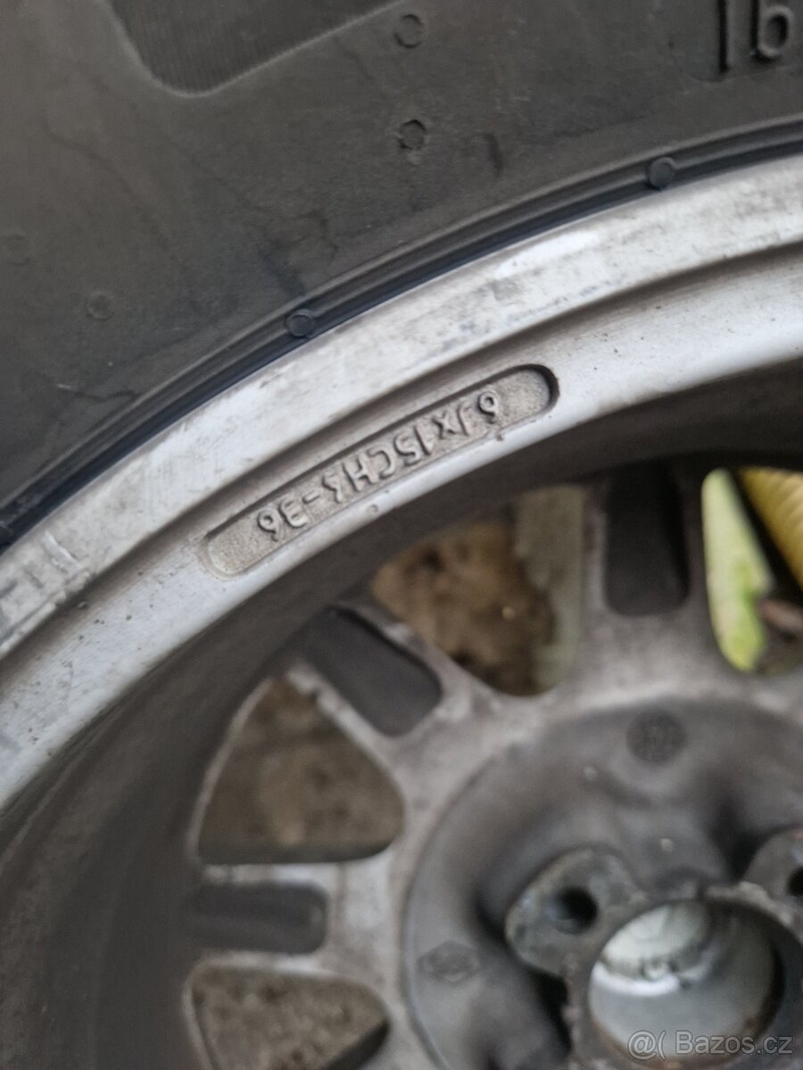 Alu kola Renault 4x100 R15 + pneu Continental - 5