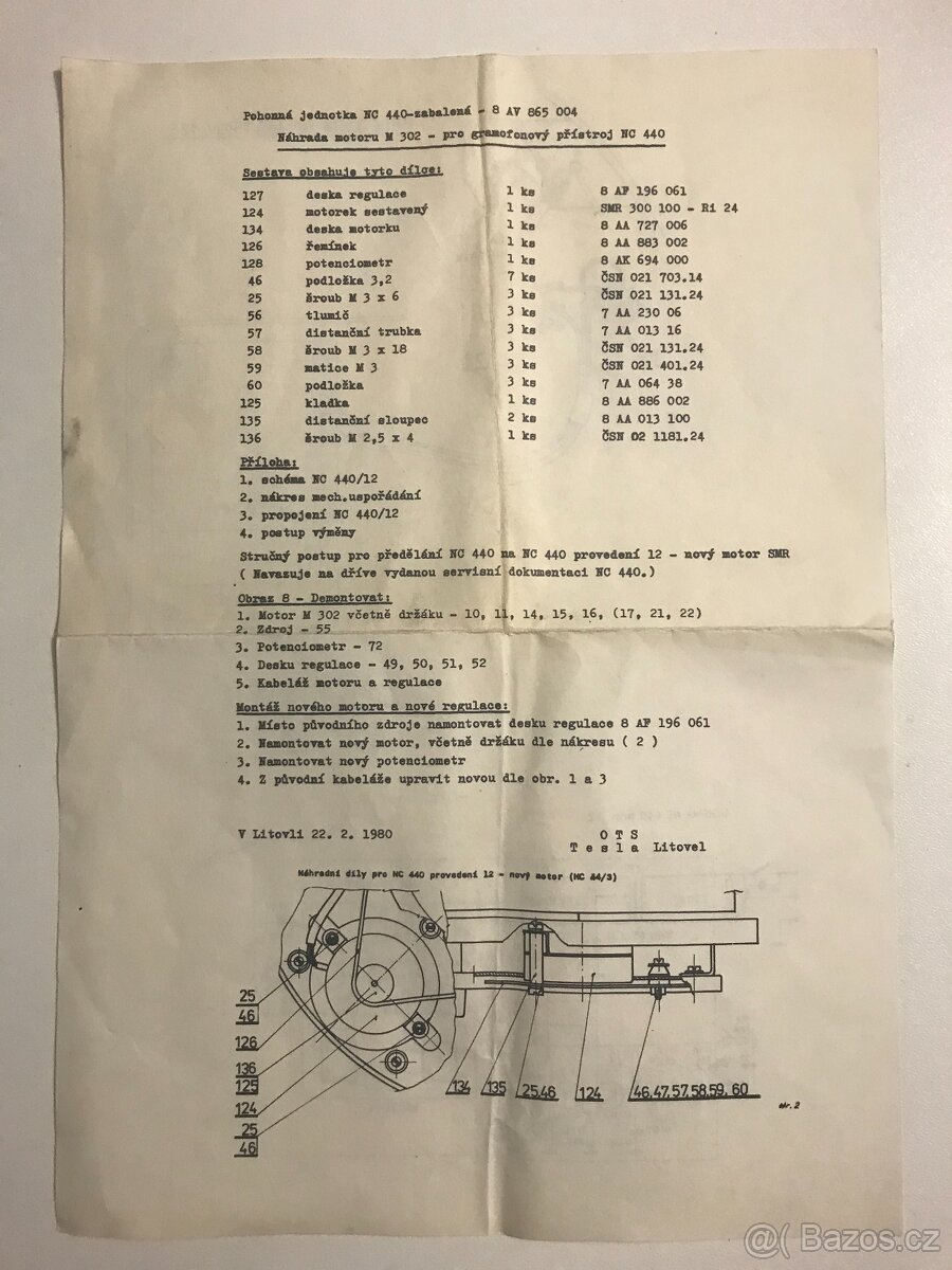 Gramofon NC 440 - náhrada motorku - 5