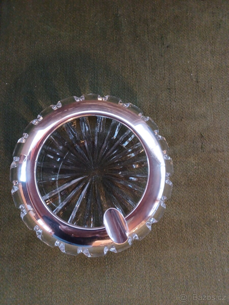 Stříbro 0,835 + křišťál, popelník - 5