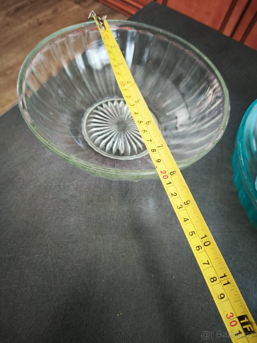 Dvě staré skleněné misky. - 5