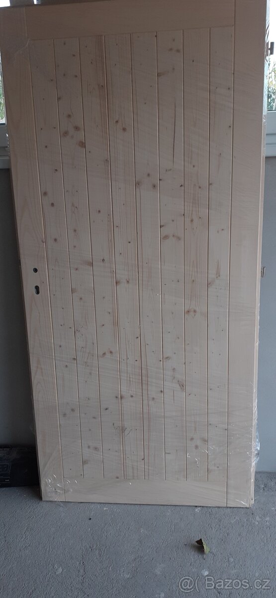 Palubkové dveře plné/nové/smrk - 5