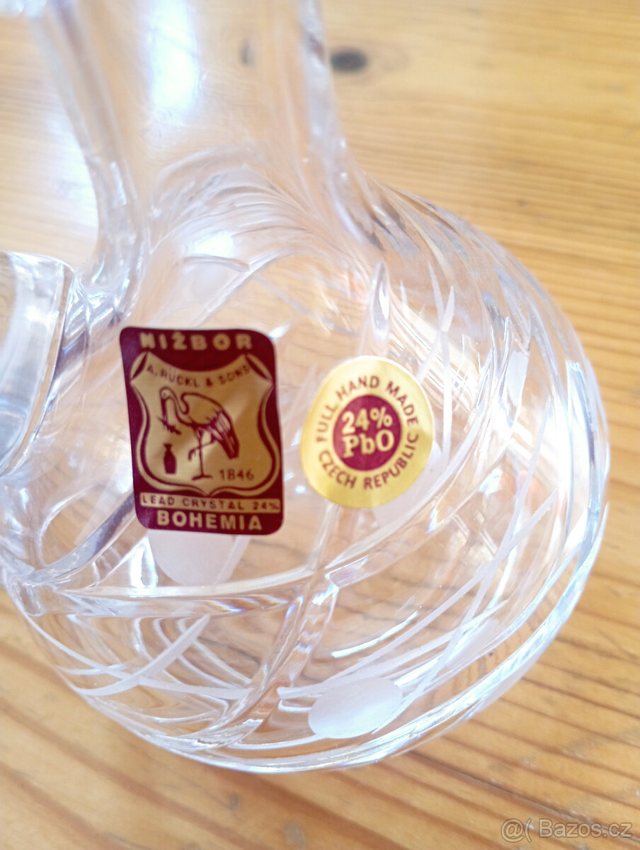 Broušená karafa na ocet/olej ze sklárny Rückl a synové s.r.o - 5