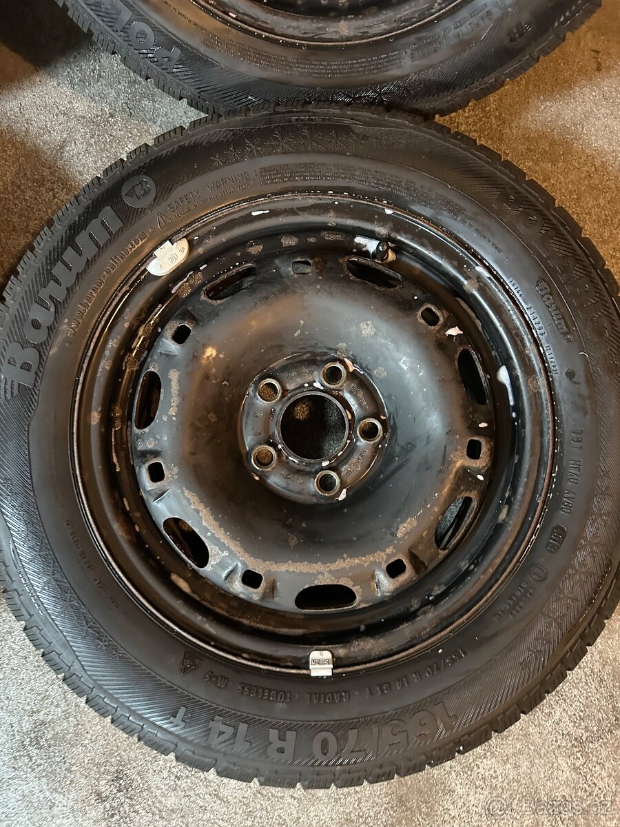 Plechové Disky 5X100 R14 Zimní Pneu 165/70/14 - 5