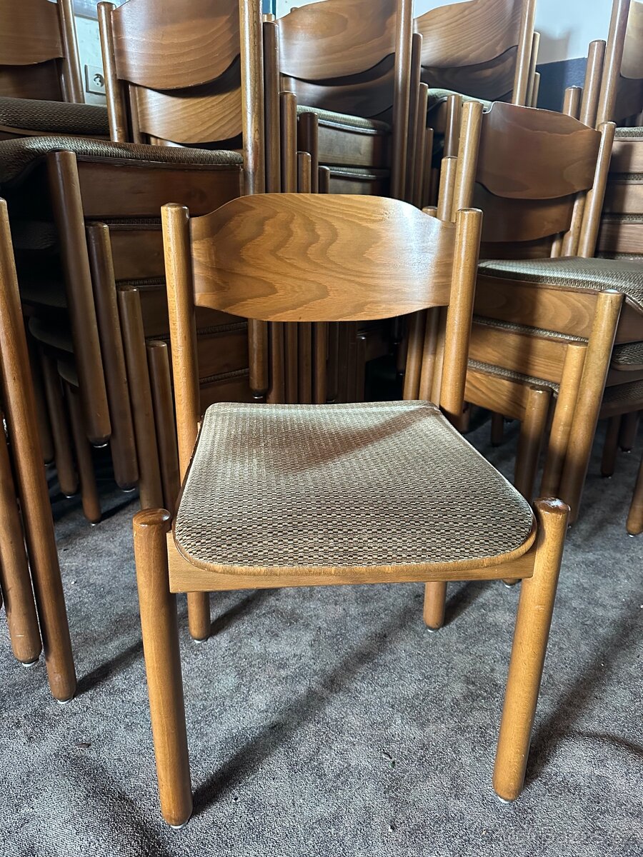 Stohovatelné restaurační židle, rustikální, 21kusů - 5