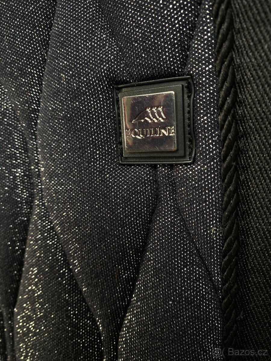 Krásná Podsedlová dečka EQUILINE diamac logo VS black-třpyt. - 5