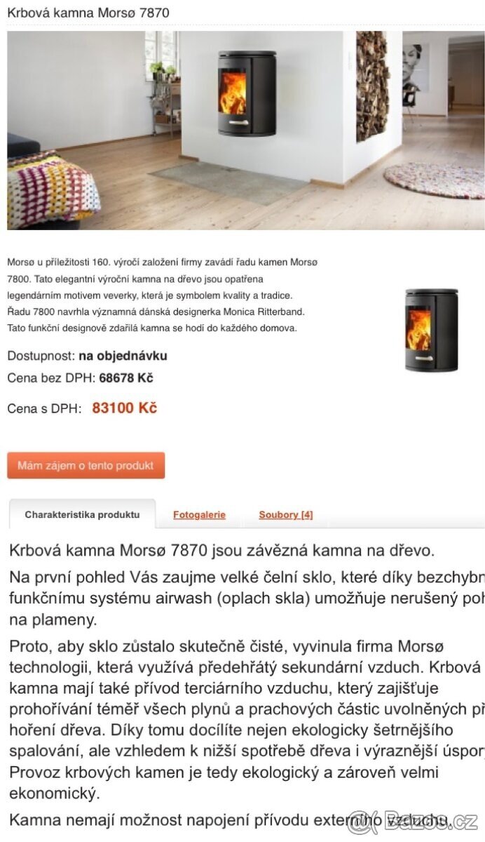 Krbová kamna Morso 7870 - 5