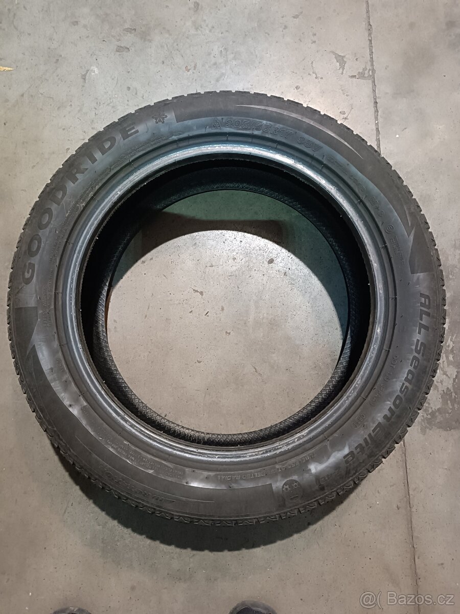zimní pneu 205/55/17 celoroční vzorek asi 6mm 2400kč - 5