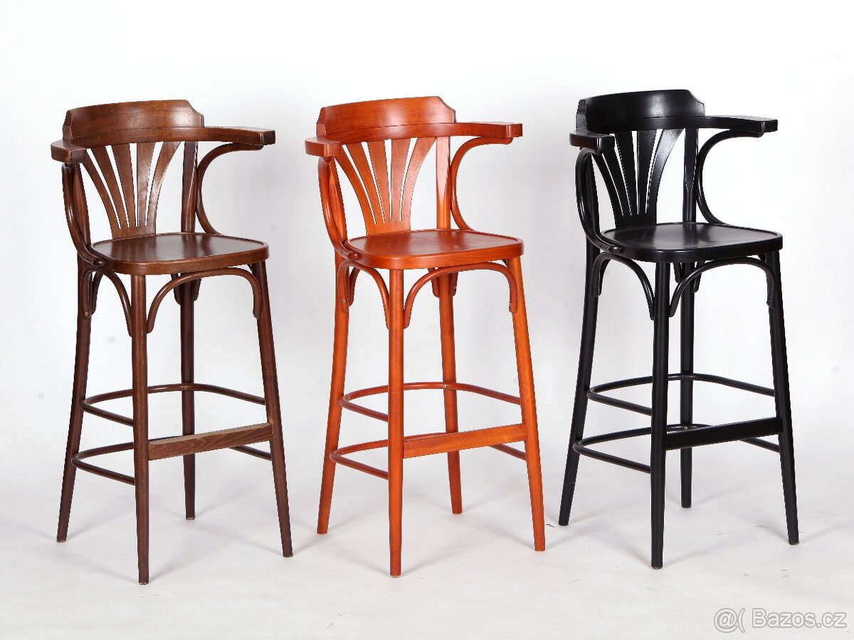 3x NOVÉ, nikdy nepoužité barové židle TON - 5