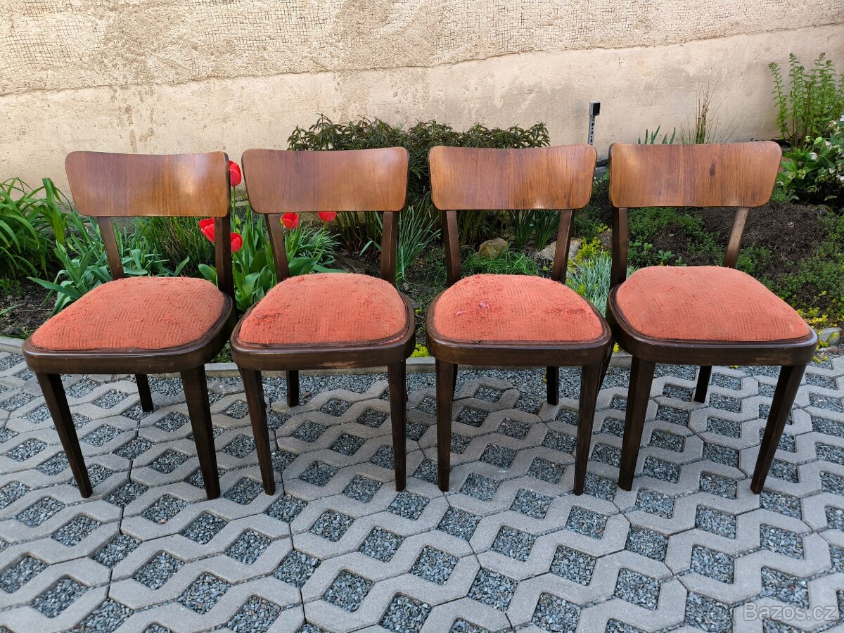 Starožitné Art Deco jídelní židle Thonet, 30. léta - 5