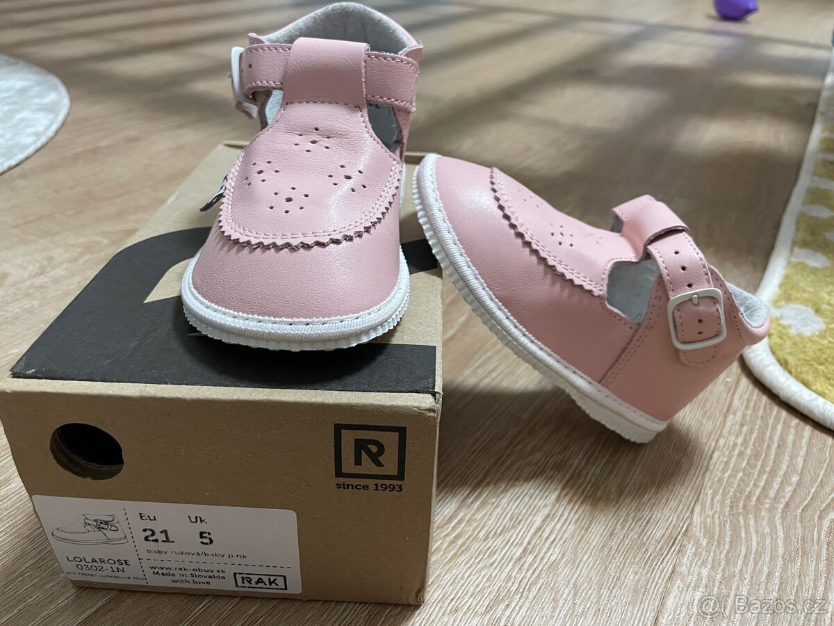NOVÉ - Dětské kožené capáčky RAK Lolarose vel. 21 - 5