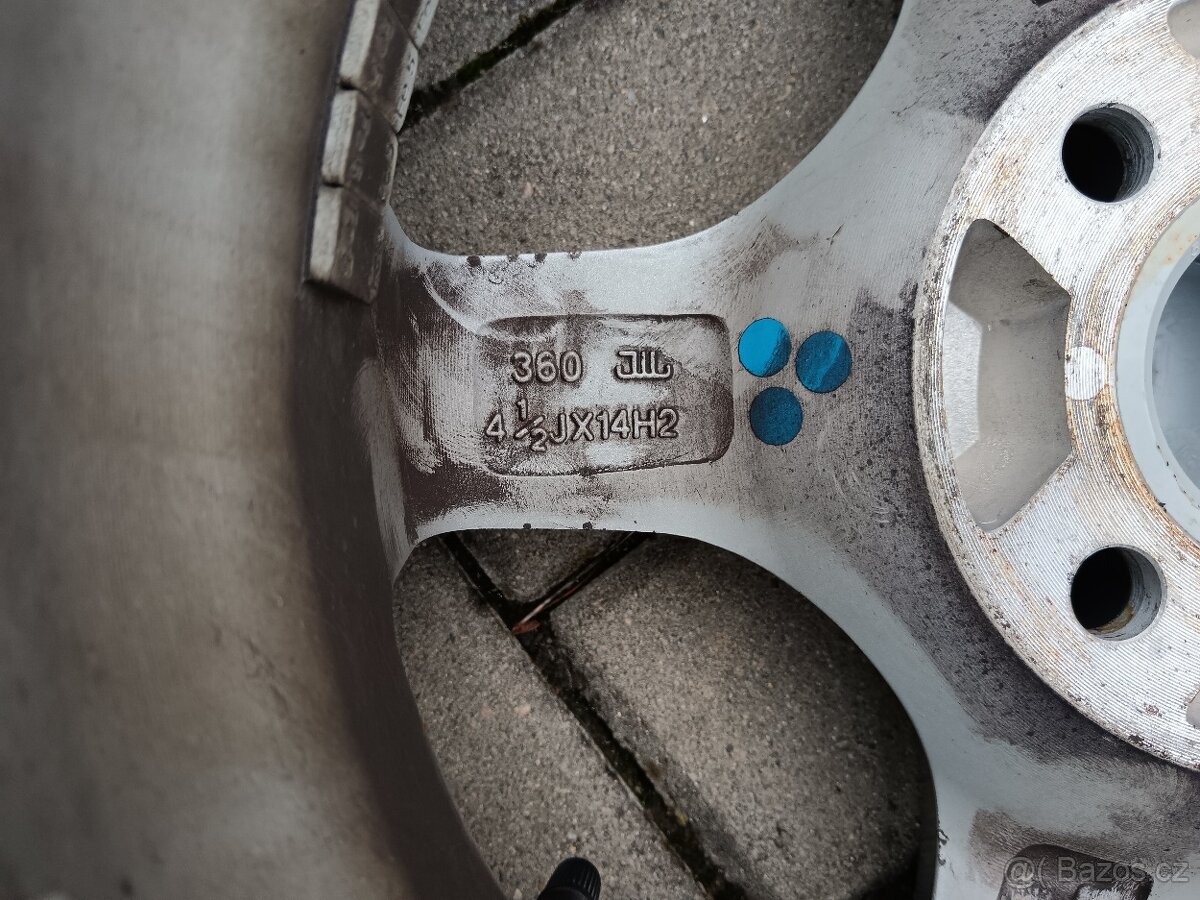 Alu kola Citroen C1-Peugot-107-Toyota Aygo + pneu 155/65 R14 - 5