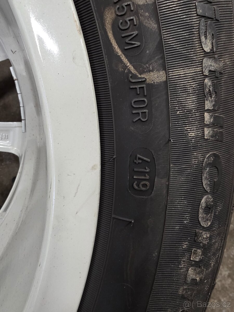 Prodám hezká 16" alu kola Borbet se zimními pneu - 5