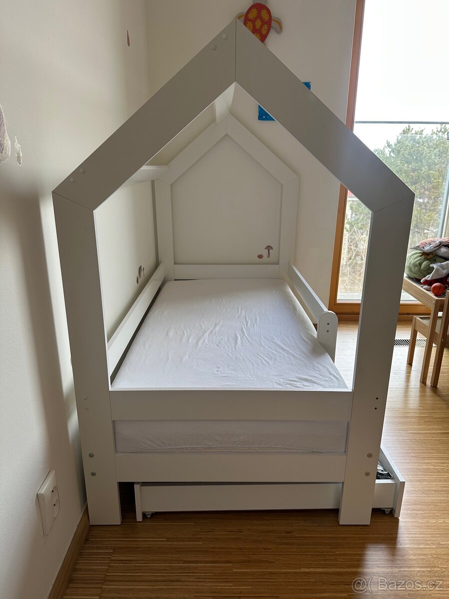 Bílá domečková postel - 5