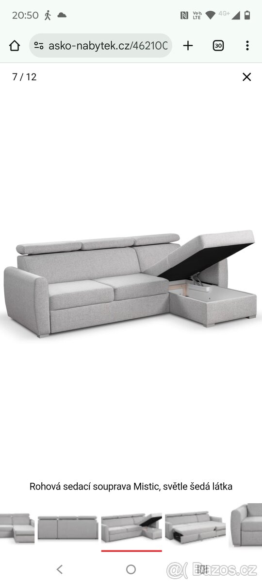 Rohová rozkládací sedací souprava - 5