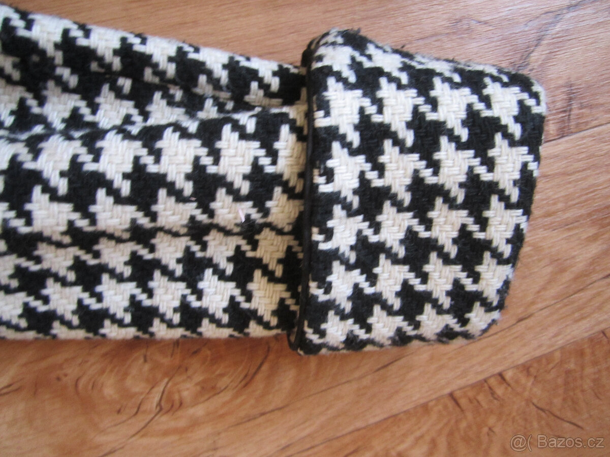 Černo bílý kabát zn. Amisu, S/M, výborný stav, vlna - 5