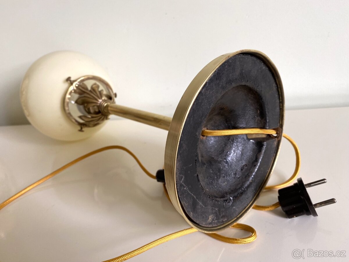 Starožitná mosazná lampa, funkční - 5