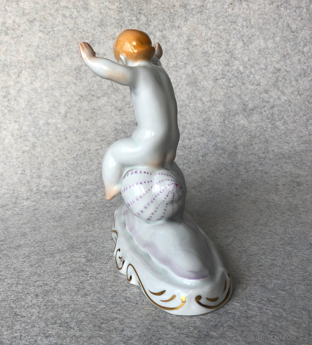 Chlapec jedoucí na šneku - Herend porcelán - 1960-69 - 5