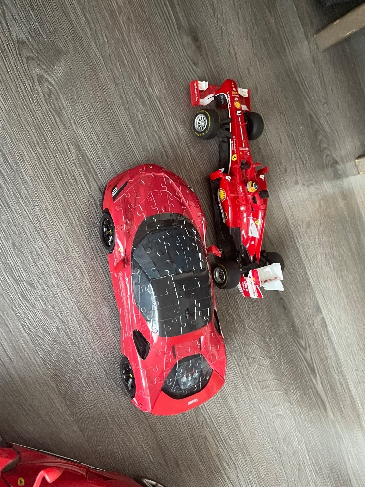 Dětské auto Ferrari na dálkové ovládání+formule a puzzle - 5