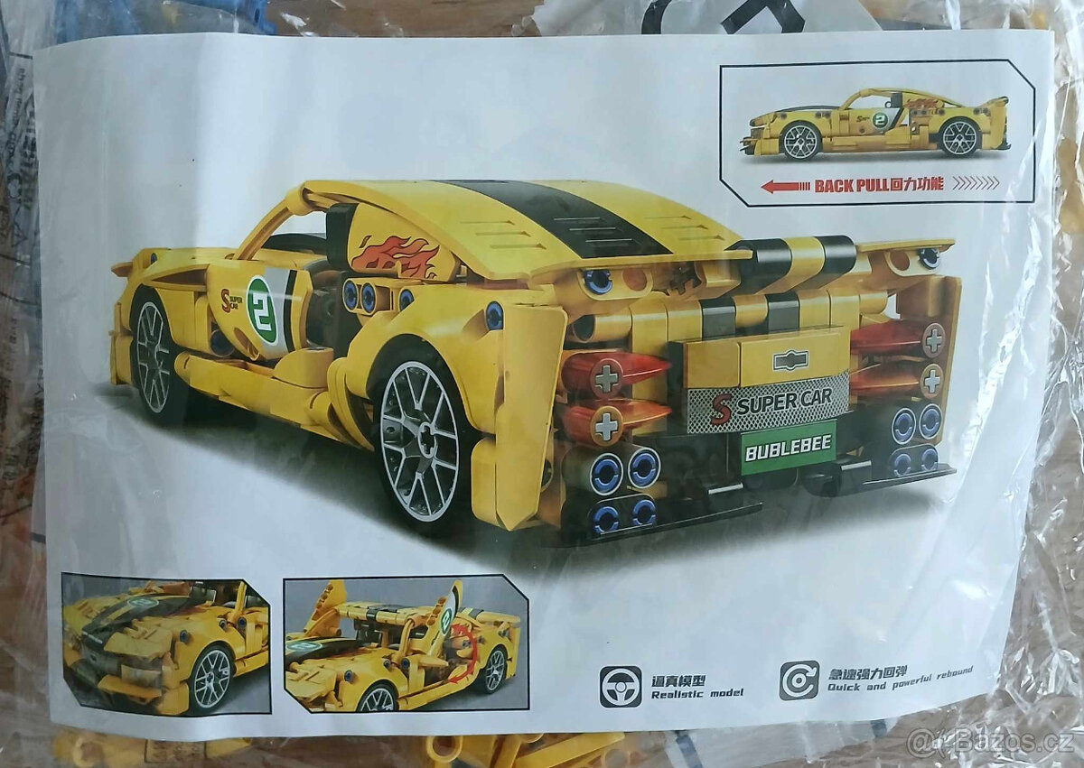 NOVÁ stavebnice závodní auto 456 dilků - 5