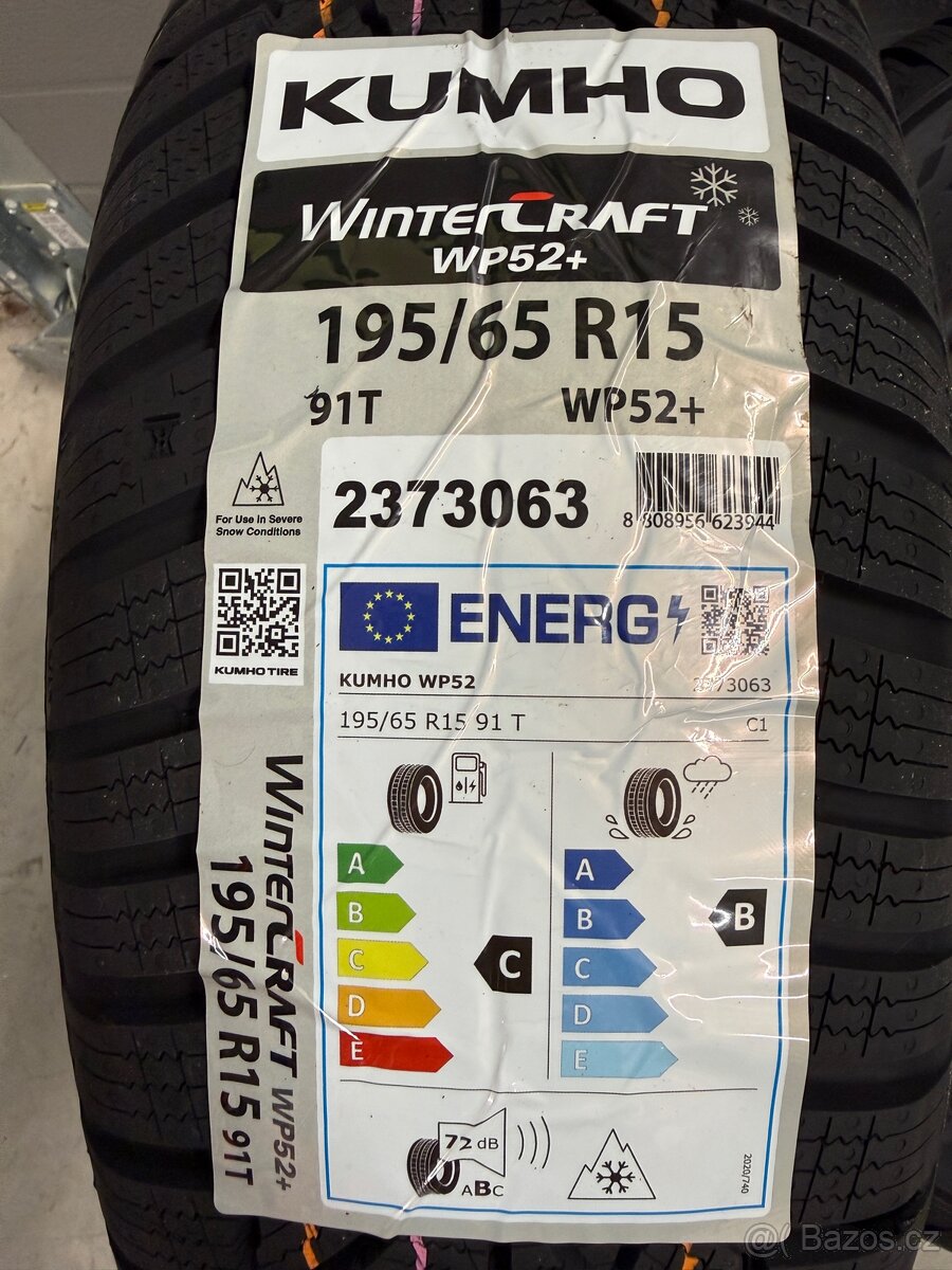 KUMHO Z195/65 R15 WINTERCRAFT WP52+ 91T - 2Ks - 5