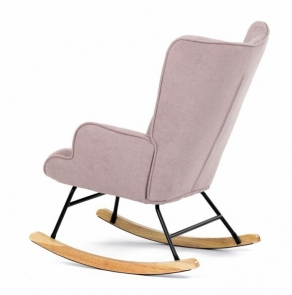 Zelené, hnědé a růžové houpací křeslo 371 - 5