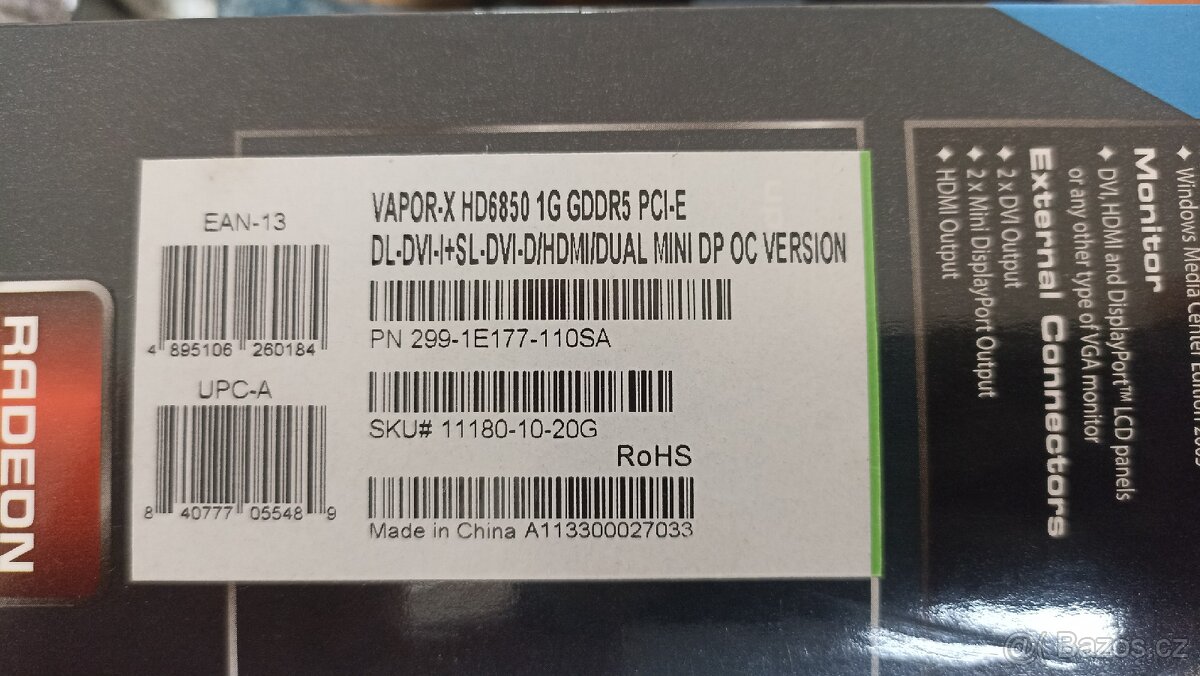 Sapphire Radeon HD 6850 1GB DDR5 - 5