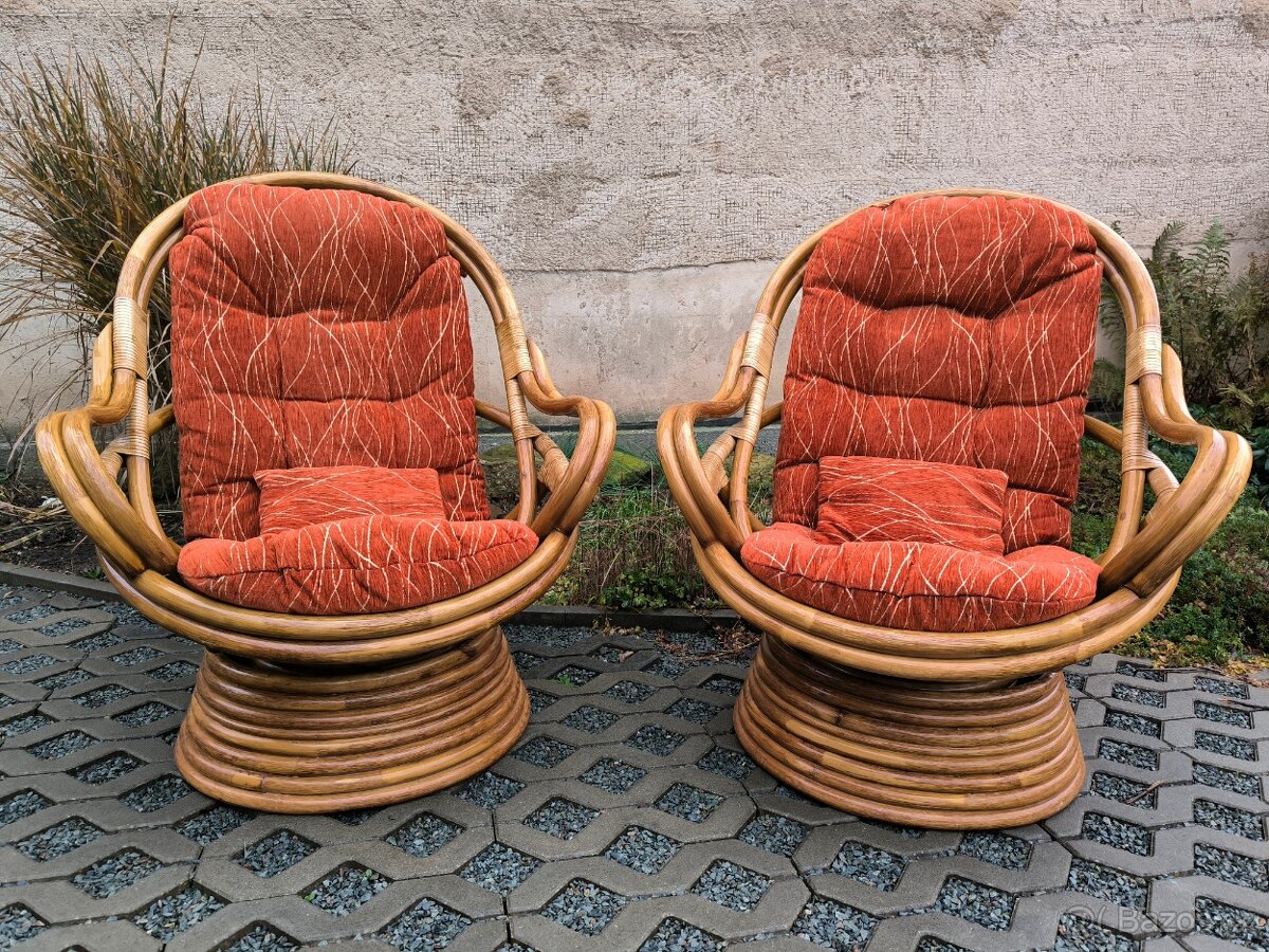 Ratanová křesla - 2 kusy - 5