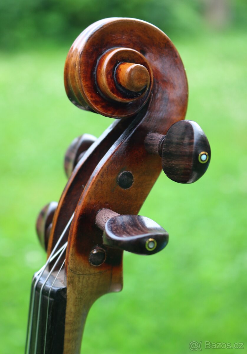 Staré 4/4 německé housle z19ho století dle Andrea Borelli - 5