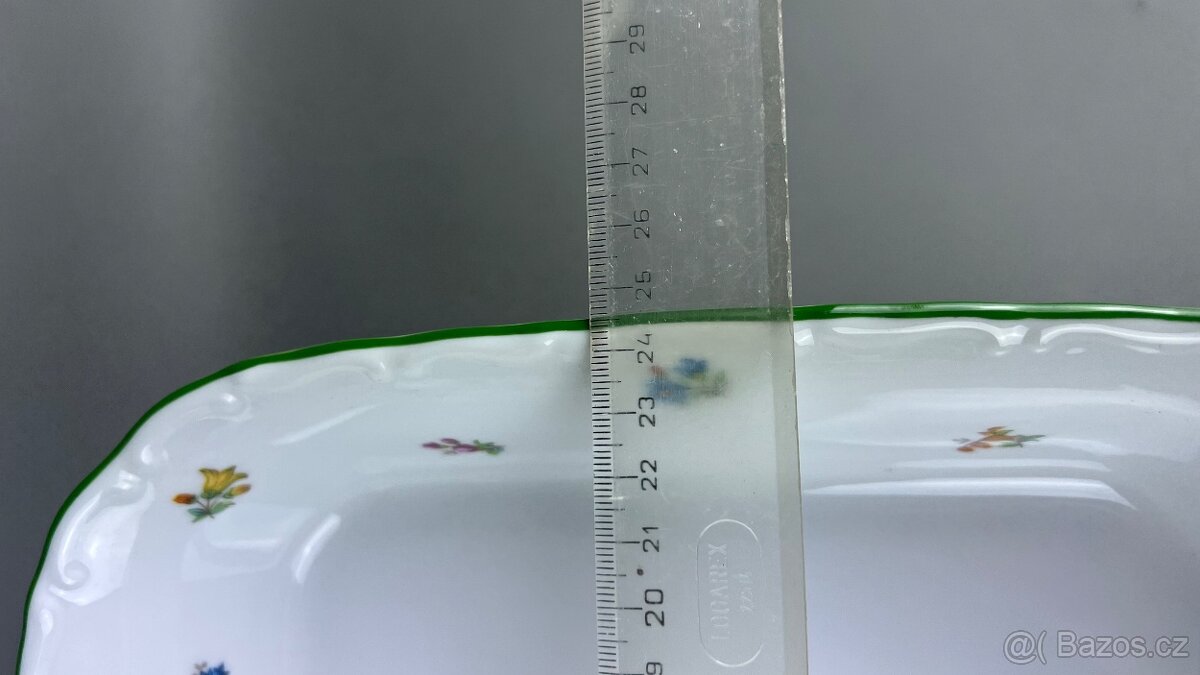 Porcelánová mísa na nohe - 5