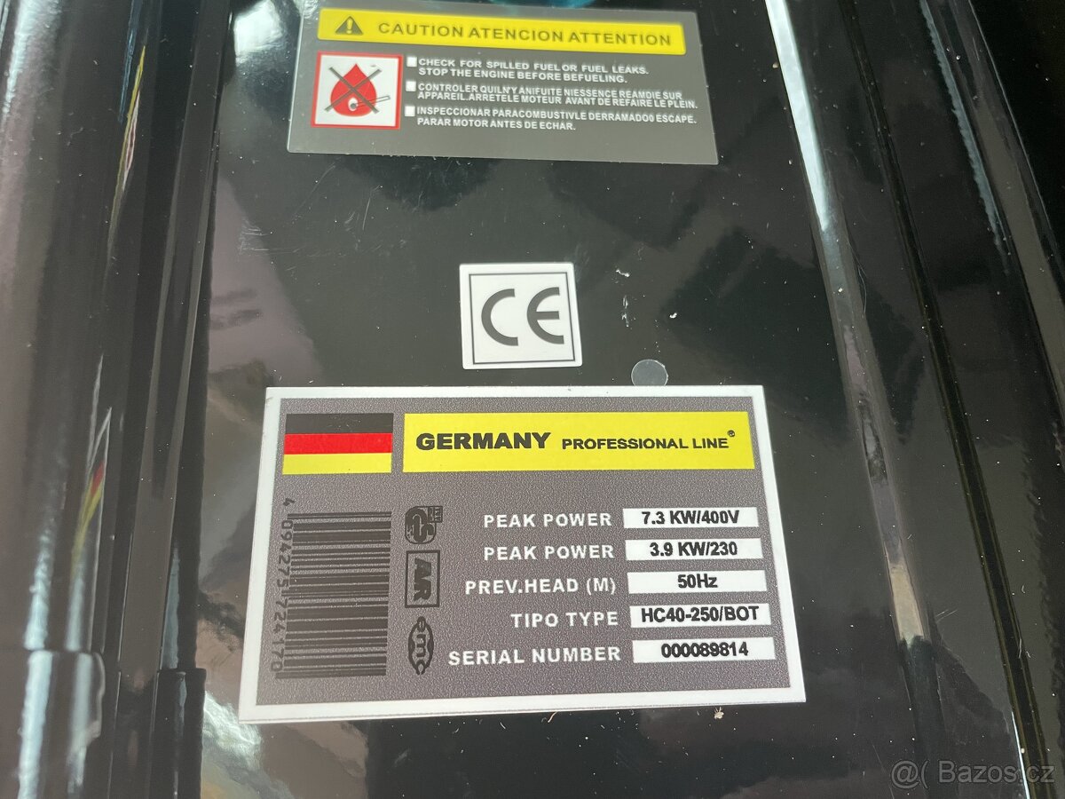 Nová benzínová elektrocentrála 230/400V 3,9/7,3kW - 5