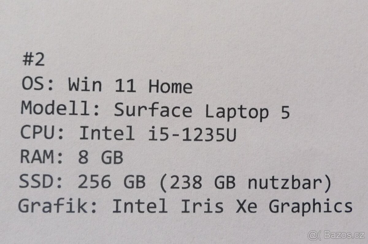 Microsoft Surface Laptop 5 8GB RAM/256GB - 5