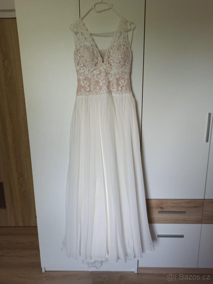 Boho svatební šaty, velikost 36 - 5