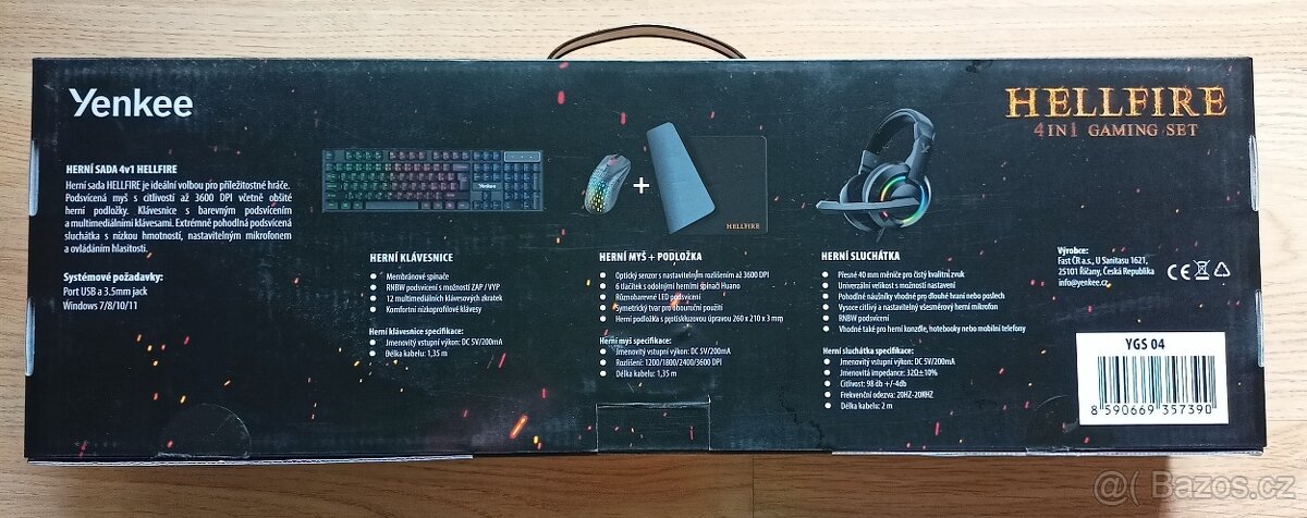 HERNÍ SET YENKEE 4V1 HELLFIRE - 5