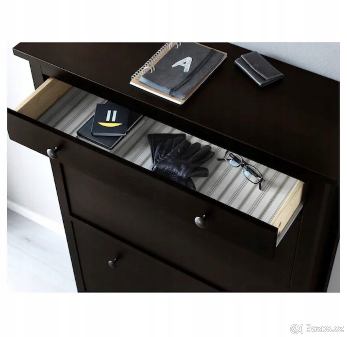 IKEA HEMNES Botník 2 přihrádky 89x30x127cm - 5