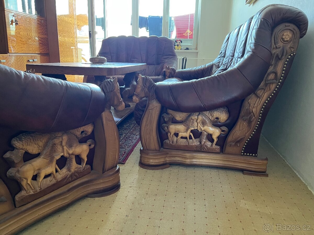 Prodám koženou sedací soupravu - 5