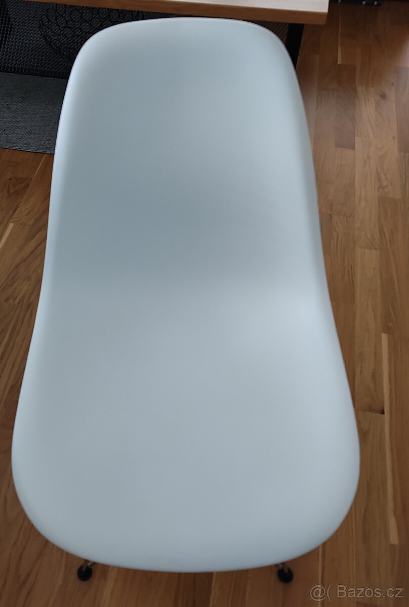 Sada 4x Vitra Eames Plastic Side Chair (DSR) – bílá, chrom - 5