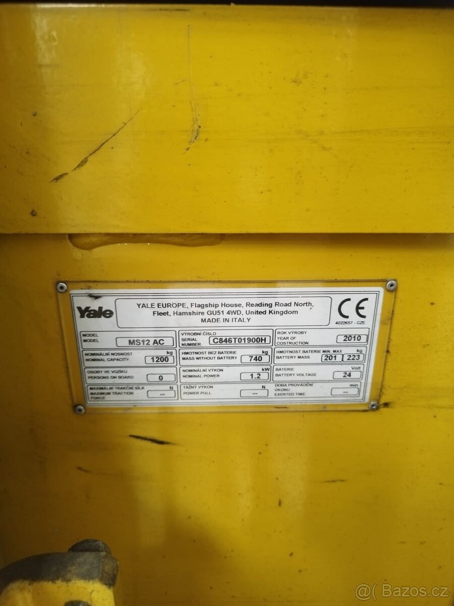 Yale MS12AC, 1,2t AKU, Duplex 3200 - 5