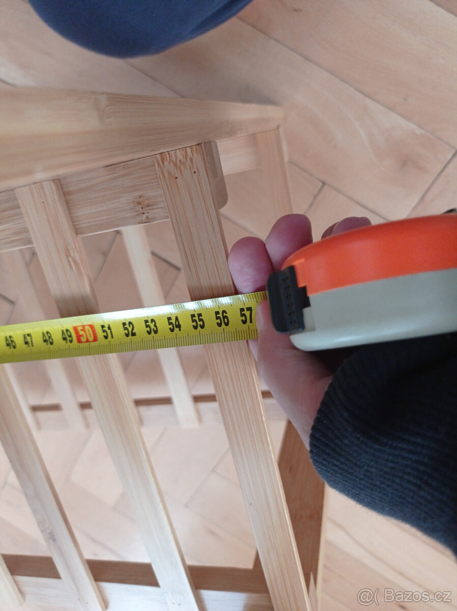 Botníková lavice ZELLER - bambus/šedá - 5