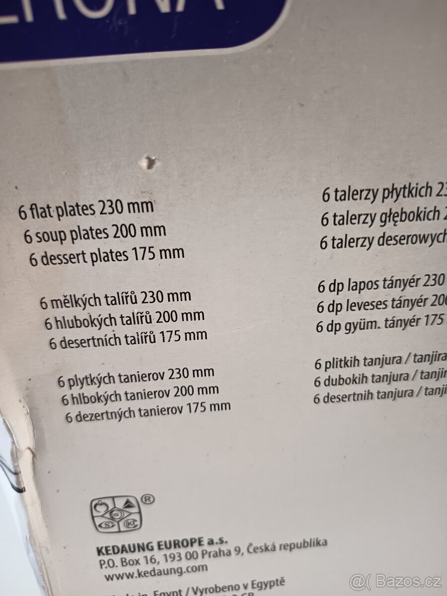 Sada talířů z kouřového skla, 17 kusů - 5