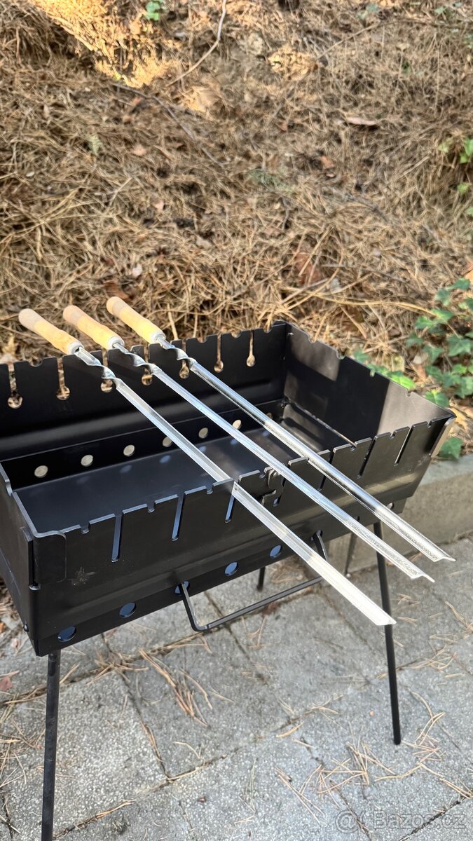 Jehly grilovací (Sampury na saslik)s drevēnou rukojetí (6ks) - 5