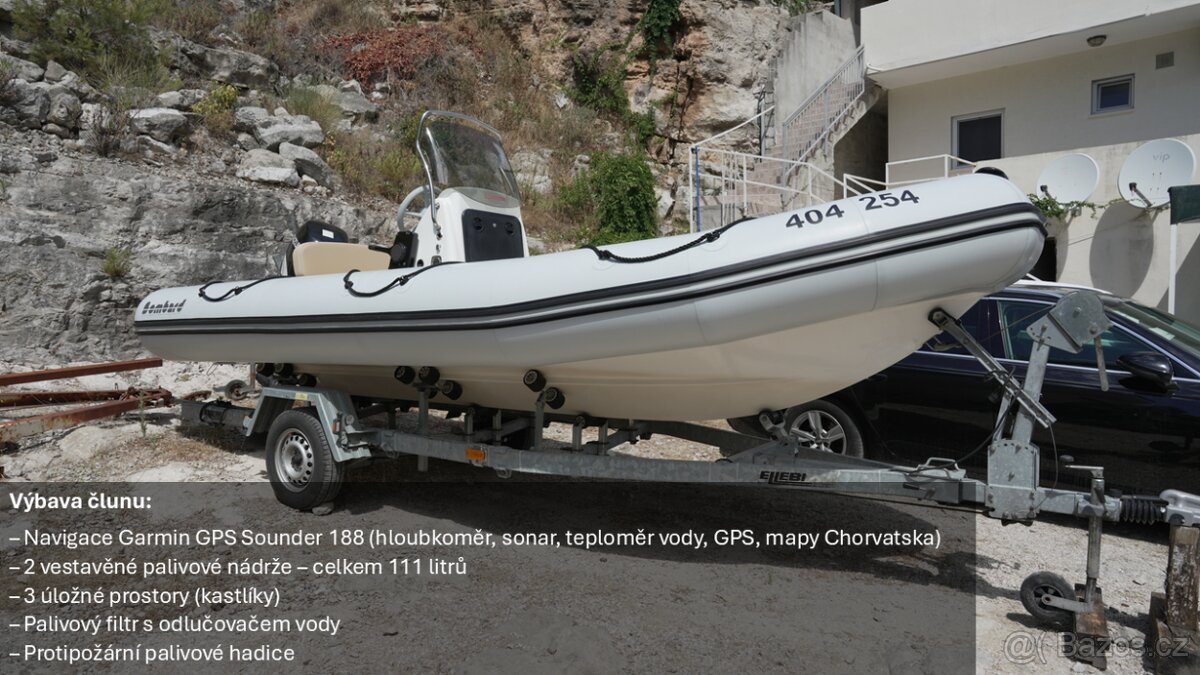 Bombard Sunrider 550 Hypalon – výborný stav, vlek, výbava - 5