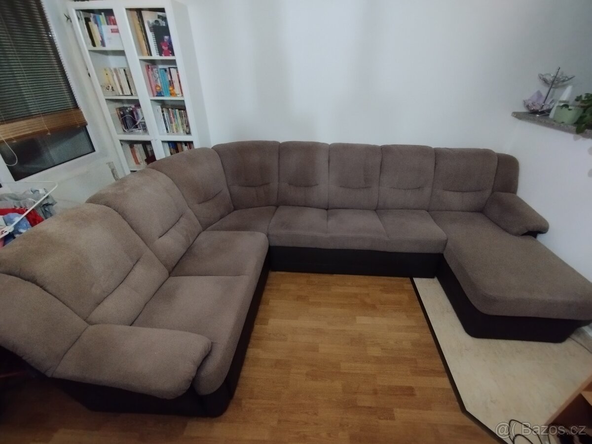 Velký rozkládací gauč do tvaru U - 5