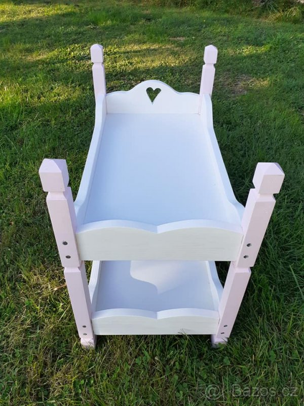 Dřevěná patrová postýlka pro panenky - 5