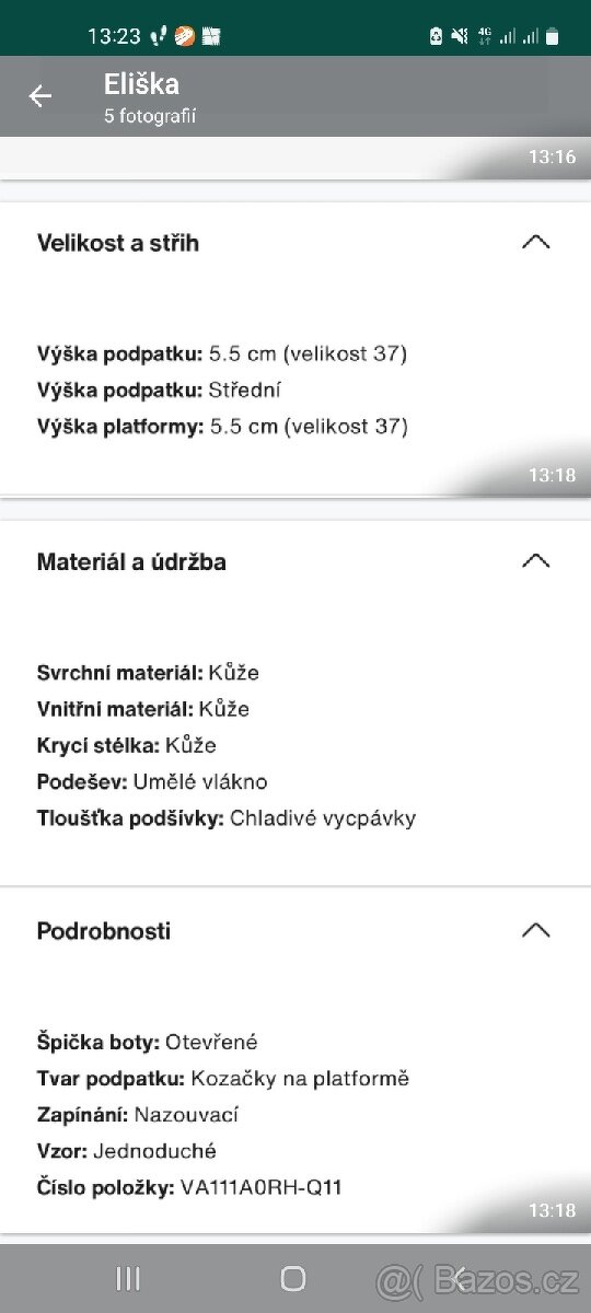 Kožené pANTOFLE Vagabond NA VYVÝŠENÉ PODEŠVI vel 37
- 5